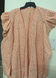 Peach Leopard Print Dress