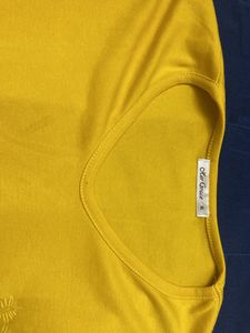 Skirt Dungaree Dress With Free Yellow T-shirt