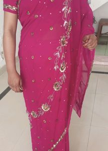 Purple 💜 Zari Work Saree