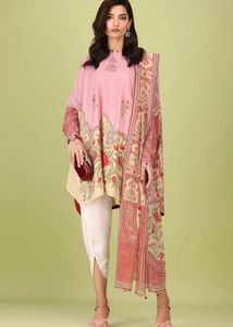 Elegant Pink Embroidered Kurta Set