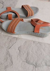 Orange Flats &amp; Sandals