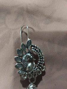 Oxidised Silver Hanging Earrings