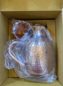 Copper Pitcher with Glass