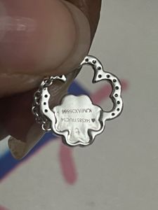 14 KT White Gold Clover Pendant Diamond Necklace