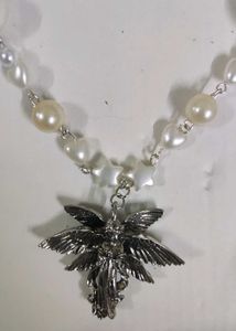 Handmade Angel enormous necklace
