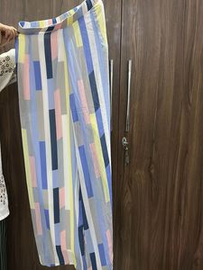 Striped Wrap Top &amp; Plazo Set