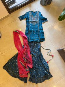 Biba Kurti Set New 34 Size With Dupatta