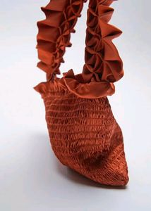 Zara Russet Ruffle Mini Bag