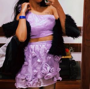 Lavender Skirt And Top Set