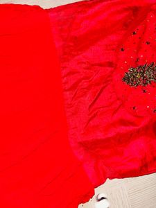 Elegant Crimson Red Evening Gown