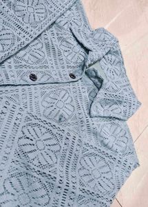Vintage Lace Button-Down Top