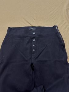 Black Button-Front Pants