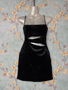 Black Velvet Mini Dress