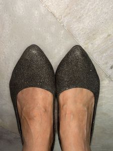 Sparkly Greyish Black Ballerinas