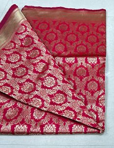 Red &amp; Gold Banarasi Silk Saree