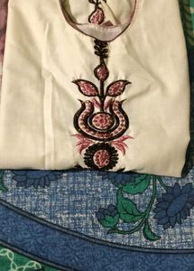 Elegant Embroidered Kurti with bottom wear
