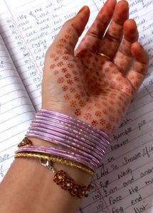 Lilac & Gold Bangle Set