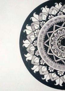 Mandala Painting For Wall (A5 Size) &amp; Hair Claw