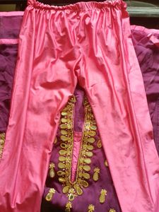 Festive Wear Pink + Purple Rani Pin