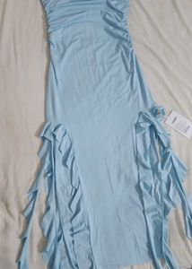 Light Blue Ruffle Dress