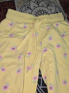 Floral Yellow Joggers