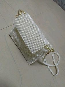 Elegant Pearl Beaded Handbag