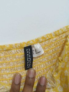 Yellow Floral Print Sundress