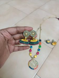 Multi Colour Thread Jewellery Set✨