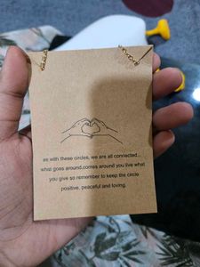Gold Circle Pendant Necklace