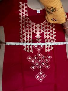 Cotton Rich Embroidered Women&#39;s Kurta_NEW
