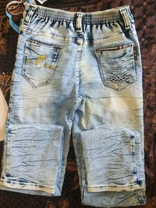 Men&#39;s Blue White Trendy Jeans