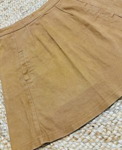 Solid Mini Denim Skirt