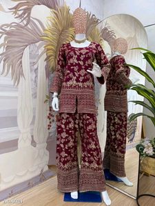 Maroon Partywear Cord Set