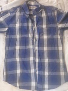 Classic Blue Cotton Shirt | Size 42