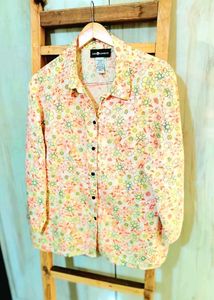 Peach Printed Shirt Size-42