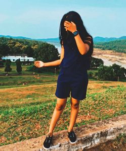 Navy Blue Sleeveless Playsuit – Worn Only Once 💙✨