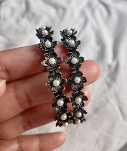 Floral Pearl Rustic Bangle
