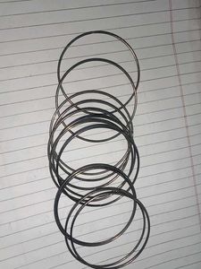 Stack of Thin Metal Bangles (12)