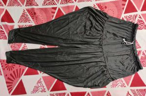 Black Shiny Harem Pants