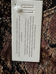 Black And Russet Brown Snake Print Top For Women&#39;s
