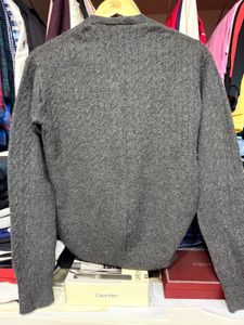 Lacoste Grey Cable Knit Sweater