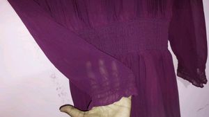 Combo Midi Length Frock With Belt
