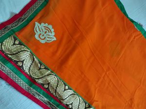 Elegant Orange Saree