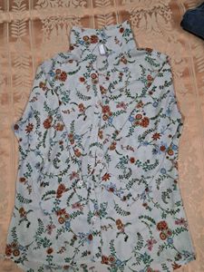 Floral Print Button Down Shirt