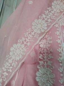 Pink Embroidered Kurta and dupatta
