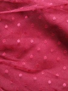 Maroon Top with Mesh Sleeves