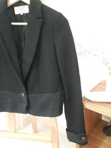 ZARA black wool blend short jacket