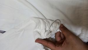 Low Waist White Cotton Cargo