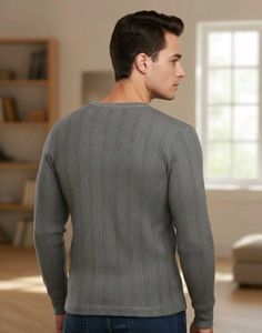 Gray Long Sleeve Thermal Shirt