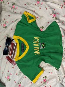 Jamaica Revolte Green & Yellow Top